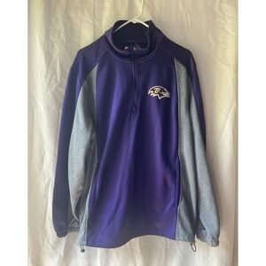Baltimore‎ Ravens Mens XL 1/4 Zip Pullover Performance Track Jacket NFL
